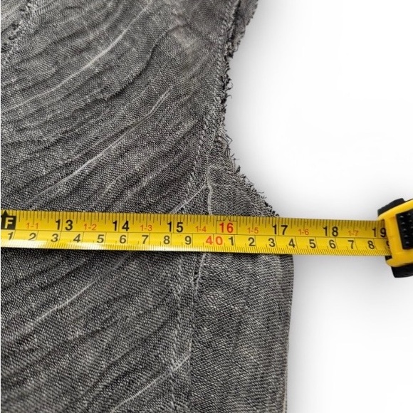 ZARA ZW Collection Asymmetrical 100% Linen Top Gray Size S - Picture 4 of 10